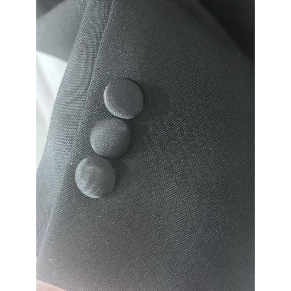 Jos A Bank Black Worsted Wool Tuxedo Jacket‎ Size 44 Xlong Formal Wedding Prom - Picture 3 of 11